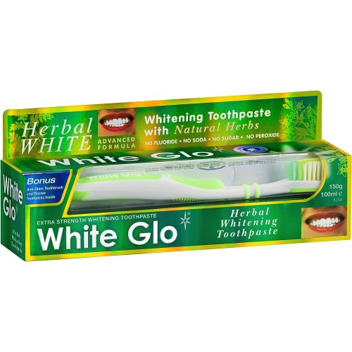 وايت جلو معجون أسنان عشبي ١٠٠ مل + فرشاة أسنان